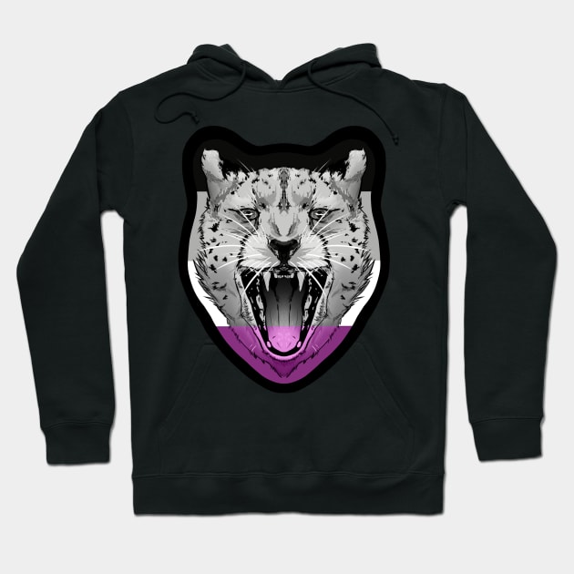 illustrated CHEETAH PRIDE series (ace pride flag) Hoodie by illustratelaw